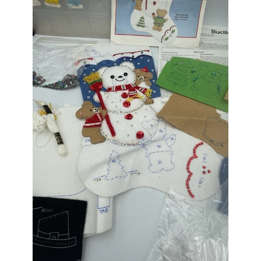 Bucilla Felt Stocking Kit Snow Bears 18